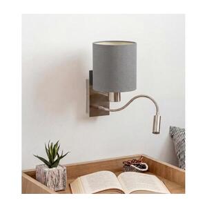 Imagine BRILAGI - Lampă de perete LED flexibilă NUBILA 1xE27/25W/230V+LED/3W, crom/gri deschis