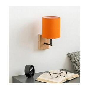 Imagine BRILAGI - Lampă de perete NUBILA WOOD 1xE27/25W/230V stejar/negru/portocaliu
