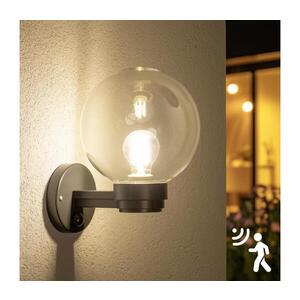 Imagine BRILAGI - Aplica de perete pentru exterior cu senzor HARBOR 1xE27/40W/230V IP33 antracit/sticlă clară