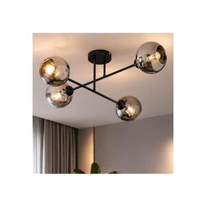 Imagine BRILAGI - Lustră aplicată de tavan, 4 x E27, 60W, 230V, negru/gri fumuriu