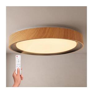 Imagine BRILAGI - Plafonieră LED dimabilă FLOCO, 48W, 230V, Ø 40 cm, lemn/negru + telecomandă