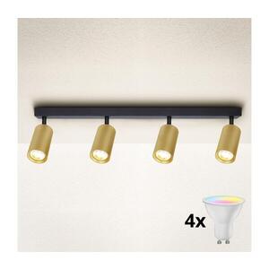 Imagine BRILAGI - Spot LED RGBW reglabil SELE GOLDEN 4xGU10/4, 8W/230V negru/auriu