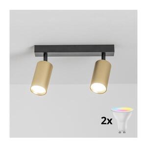 Imagine BRILAGI - Spot reglabil LED RGBW SELE GOLDEN 2xGU10/4, 8W/230V negru/auriu