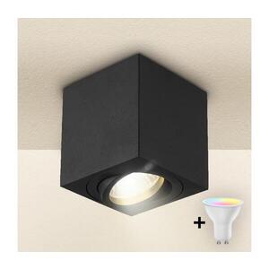 Imagine BRILAGI MIA - Spot LED RGBW dimabil, 1xGU10/4, 8W/230V, 84x80 mm, negru