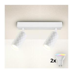 Imagine BRILAGI - Spot LED RGBW compatibil cu dimmer SELE DIAMANT 2xGU10/4, 8W/230V, alb