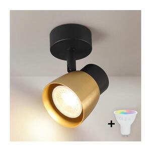 Imagine BRILAGI - Spot LED RGBW dimerizabil NUGGET 1xGU10/4, 8W/230V negru/auriu