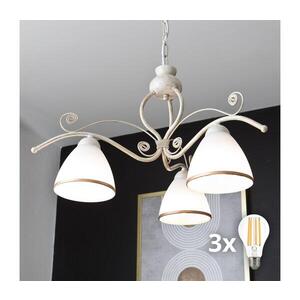 Imagine BRILAGI - Lustru LED ANTICO cu lanț, 3x E27/60W/230V, 3000K, patină albă