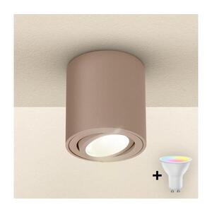 Imagine BRILAGI - Spot LED RGBW reglabil MIA, 1x GU10, 4, 8W, 230V, 84x80 mm, bej