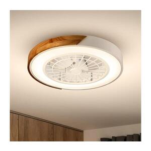 Imagine BRILAGI-LED Lampă dimabilă cu lator, LED/30W/230V, 3000-6500K, alb/stejar + telecomandă