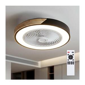 Imagine BRILAGI-LED plafonieră LED dimabilă cu lator, 30W/230V, 3000-6500K, negru/stejar +telecomandă