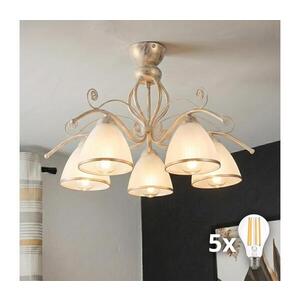 Imagine BRILAGI - Lustră aplicată LED ANTICO 5xE27/60W/230V 3000K patină albă