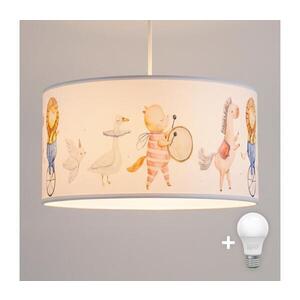 Imagine BRILAGI - Lustră LED suspendată pentru copii BOBO 1xE27/60W/230V pr. 35 cm alb/cu animale