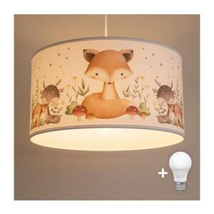Imagine BRILAGI - Lustră LED pentru copii cu cablu BOBO 1xE27/60W/230V Ø 35 cm alb/animăluțe