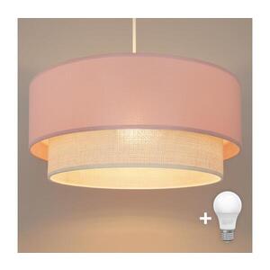 Imagine BRILAGI - Lustră LED suspendată pe cablu BOHO BOBO, 1xE27/60W/230V, Ø 40 cm, roz/crem