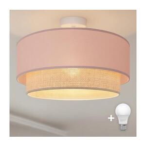 Imagine BRILAGI - Lustră LED aplicată BOHO BOBO 1xE27/60W/230V Ø 40 cm roz/crem
