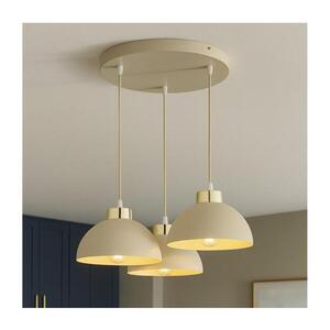 Imagine BRILAGI - Candelabru suspendat pe cablu MOON 3xE27/60W/230V bej/auriu