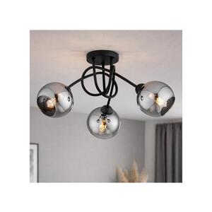 Imagine BRILAGI - Lustră aplicată DIOR 3xE27/60W/230V negru/gri fumuriu