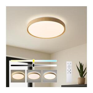 Imagine Plafonieră LED BRILAGI CORVO, dimmabilă, 72W/230V, 3000-6000K, finisaj decor lemn, Ø50 cm, cu telecomandă inclusă