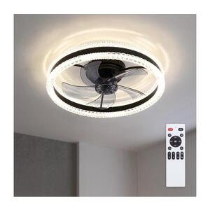 Imagine BRILAGI - lator de tavan LED dimmabil, 62W, 230V, Ø 50 cm, negru, cu telecomandă