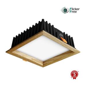 Imagine Corp de iluminat LED încastrat SQUARE LED/12W/230V 4000K 17x17 cm lemn masiv stejar APLED