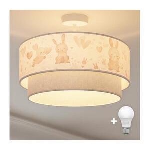 Imagine BRILAGI-LED Plafonieră aplicată pentru copii BOBO 1xE27/60W/230V Ø40 cm crem/gri/albastru regal
