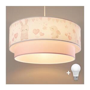 Imagine BRILAGI - Lustra LED pentru copii BOBO pe cablu 1xE27/60W/230V Ø40 cm crem/roz/albastru regal