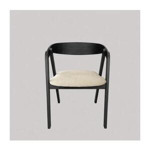 Imagine Scaun de dining LUSO, negru/bej