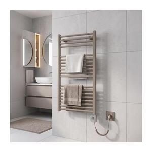 Imagine Vertaduro - Radiator de baie cu termostat DENISE, 400 W, 94 x 50 cm, taupe