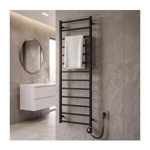 Imagine Vertaduro ZOE - radiator de baie cu termostat, 400 W, 150 x 50 cm, negru