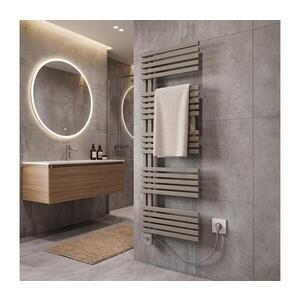 Imagine Vertaduro - Radiator de baie MICHELLE, cu termostat, 600 W, 129 x 50 cm, taupe