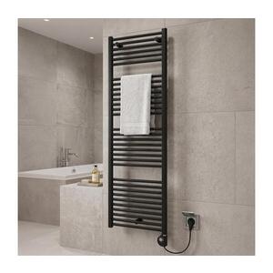 Imagine Vertaduro - Radiator de baie cu termostat DENISE, 600 W, 154 x 50 cm, negru