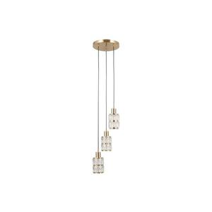 Imagine PND-40668-3-HBR - Lustră suspendată ALMA pe cablu, 3xE27/40W/230V, aurie