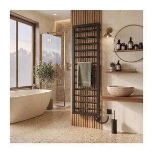 Imagine Vertaduro - Radiator de baie ADEL cu termostat, 600 W, 128 x 50 cm, antracit