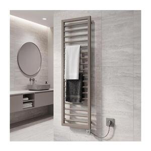 Imagine Vertaduro - Radiator de baie ADEL cu termostat, 600 W, 172 x 50 cm, taupe