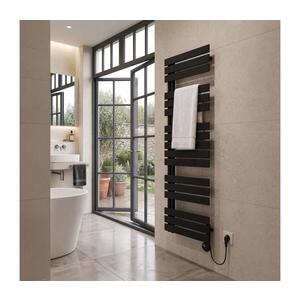 Imagine Vertaduro - Radiator de baie cu termostat ZIVA, 800 W, 177 x 50 cm, negru
