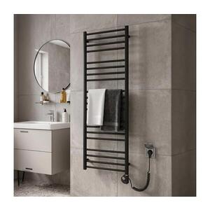 Imagine Vertaduro SIMONE - radiator de baie cu termostat, 600 W, 144 x 50 cm, negru