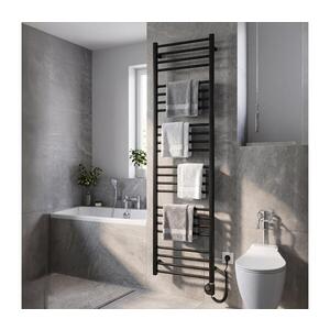 Imagine Vertaduro SIMONE - Radiator de baie cu termostat, 600 W, 174 x 50 cm, negru