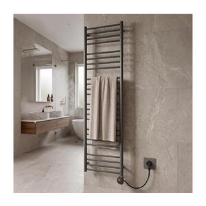 Imagine Vertaduro - Radiator de baie SIMONE cu termostat, 600 W, 174 x 50 cm, antracit