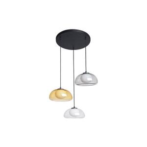 Imagine Lustră suspendată pe funie AINALE PND-54637-3-BK-SG, 3xG9/7W/230V, negru/transparent/bej/gri