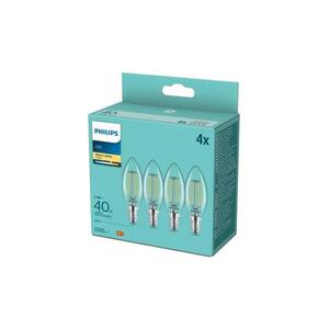 Imagine Set de 4 becuri LED Vintage Philips B35 14/4, 3W/230V 2700K