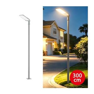 Imagine BRILAGI-LED URBANLIGHT - Lampă de exterior cu stâlp și cablu 3 m, LED 200 W, 230 V, gri, IP65