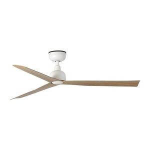 Imagine FARO 34370 - lator de tavan MARINE M Ø 125 cm maro/alb IP44 + telecomandă