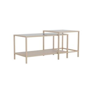 Imagine Set de 2 mese de cafea SARON 90 x 50 cm, gri/transparent
