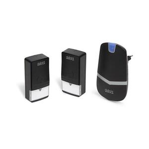 Imagine Sonerie fără fir pentru priză 230V + 2x buton IP44 neagră
