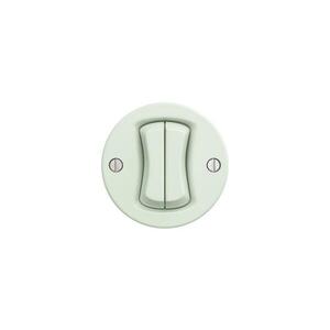 Imagine lap - Întrerupător dublu cap-scară, fără ramă, nr. 6+6, verde mentă mat