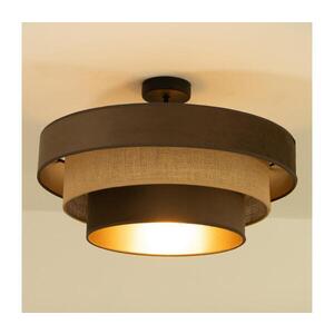 Imagine Lustră aplicată WENTA, 1 x E27, 60 W, 230 V, Ø 50 cm, maro/iută
