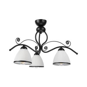 Imagine Lustră aplicată RETRO 3xE27/60W/230V negru/alb