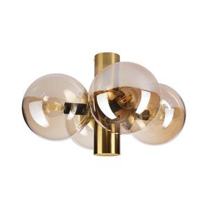 Imagine Plafonieră SFERIO, 4x E14, 5W, 230V, alamă/bej fumuriu