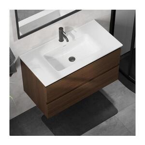 Imagine Dulap pentru baie cu lavoar KENWOOD, 91 cm, nuc/alb