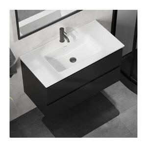 Imagine Mobilier de baie cu lavoar KENWOOD, 91 cm, negru/alb